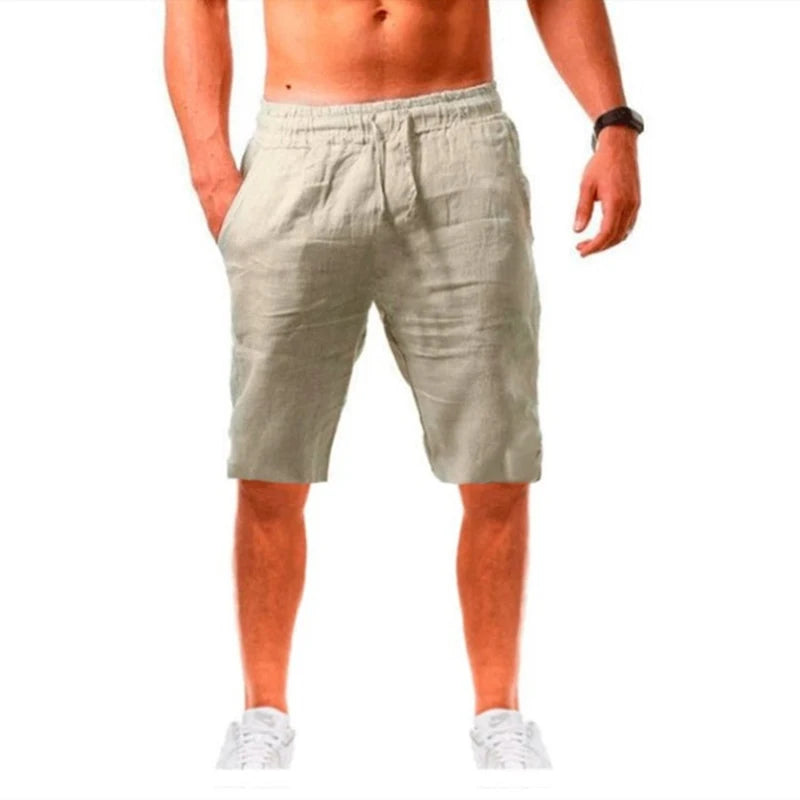 2025 Men's Cotton Shorts Pants Male Summer Breathable Solid Color Short Trousers Fitness Streetwear S-5XL 1PC by Geo’s Online Store