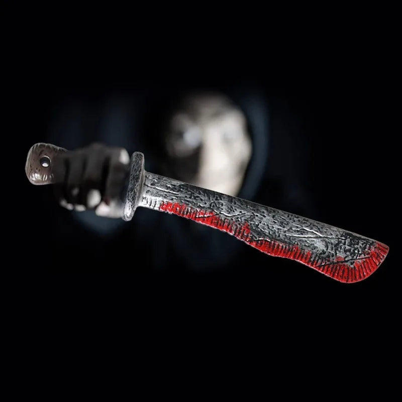 48.5cm/19.09in Plastics Fake Blood Knife Party Supplies Weapon Props Model Halloween Cosplay Funny Gift Collectible Outdoor Toys by Geo’s Online Store
