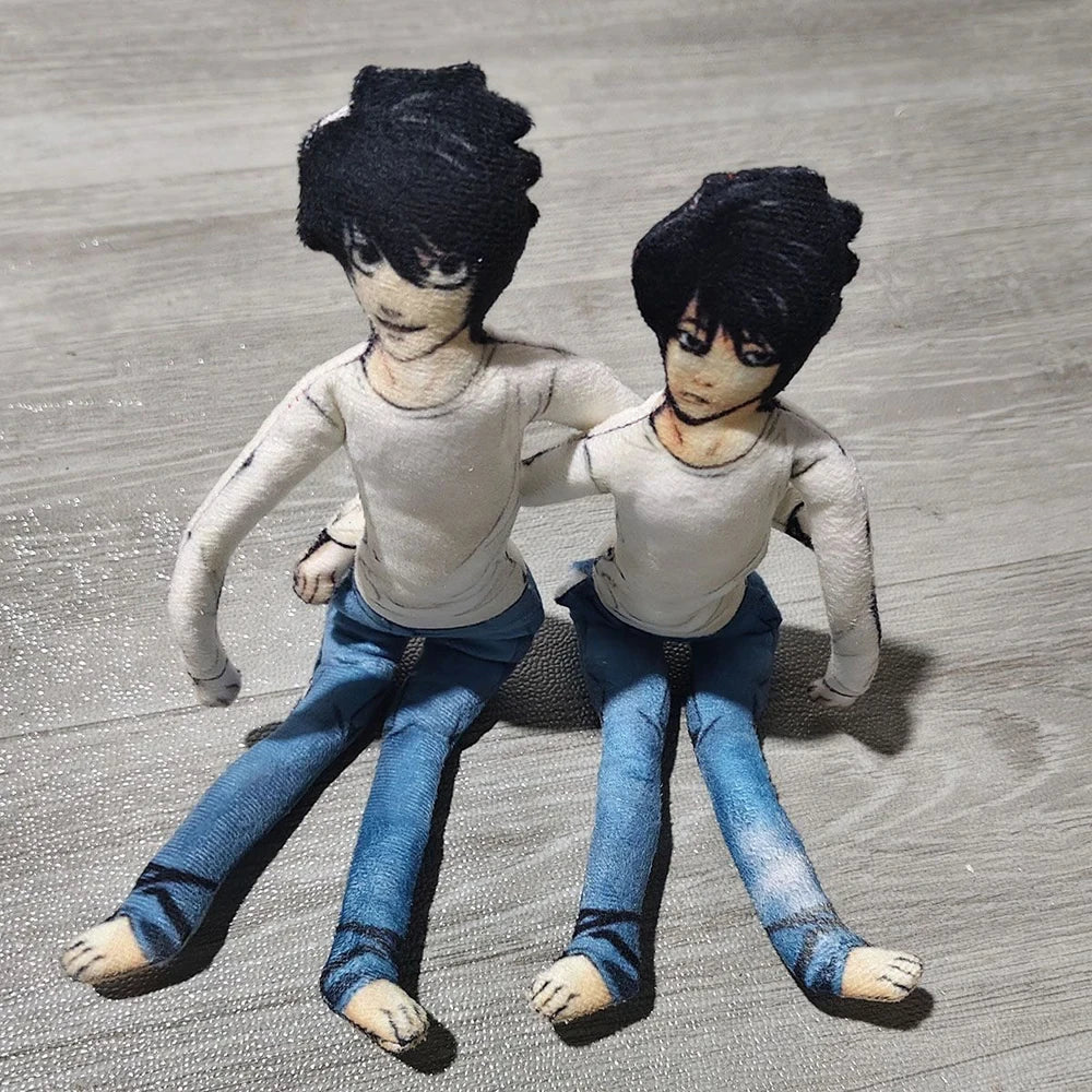 Anime Death Note L.Lawliet Cosplay Doll Plush Stuffed Dolls Abstract Joint Flexible Room Decoration Halloween Mascot Soft Props by Geo’s Online Store