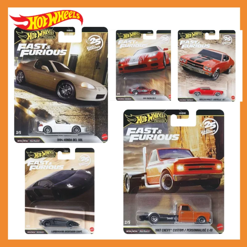 Hot Wheels Fast & Furious 25th Anniversary 1:64 Scale Die-Cast Car Real Riders Tires Metal Metal 2026 New Collectible Model Toy by Geo’s Online Store