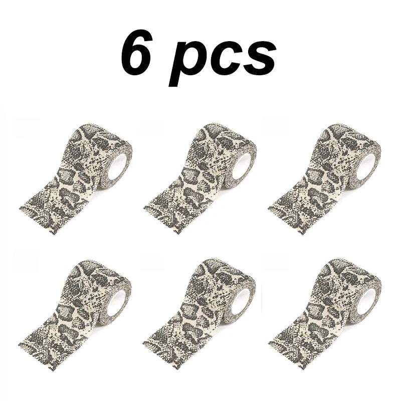 1/2/6 pcs Animal Printed Self Adhesive Tattoo Elastic Bandage 4.5m Sports Wrap Tape for Finger Joint Knee First Aid Kit Pet Tape by Geo’s Online Store