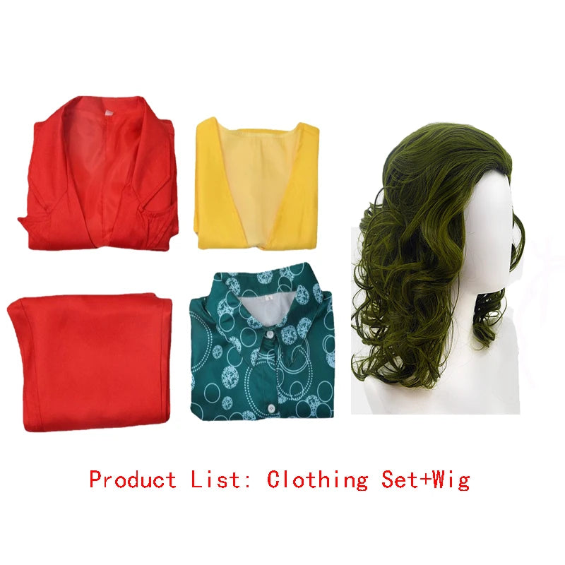 Spot JOKER Phoenix DC movie clown cosplay suit Halloween performance costume set hot selling by Geo’s Online Store