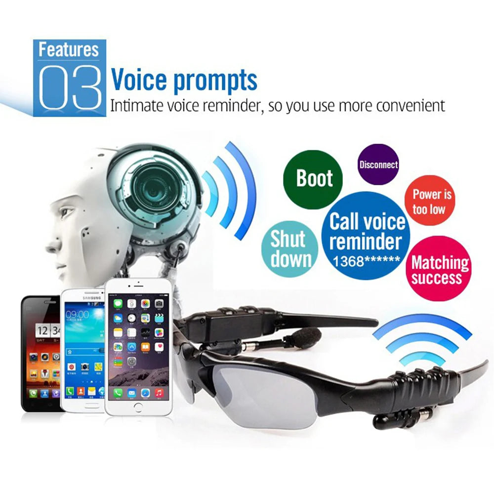 Bluetooth Wireless Polarized Sunglasses UV-Protection Polarized Lenses Sunglasses Headphones for Meeting Travel Hiking Sports by Geo’s Online Store