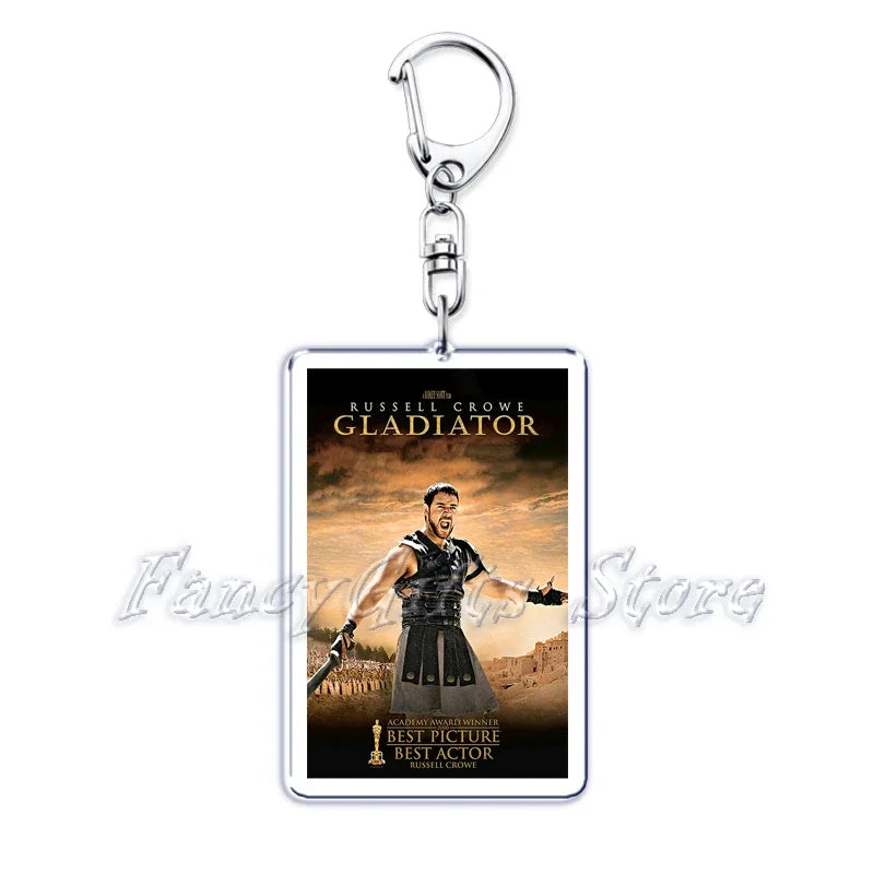 Classic Movie Keychains for Accessories Bag Pulp Fiction The Fast Furious Films Pendant Key Chains Keyrings Jewelry Fans Gifts by Geo’s Online Store
