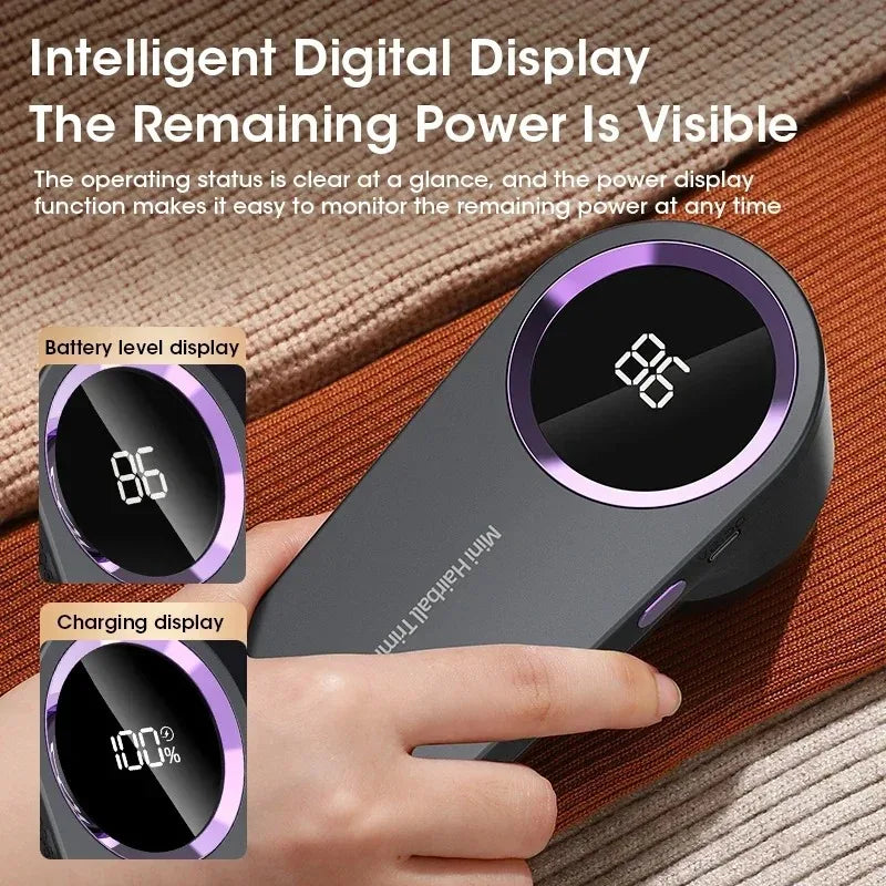 Portable Lint Remover Electric Fuzz Pellet Remover for Clothing LED Display Rechargeable for Clothes Fabric Shaver Fluff Remover by Geo’s Online Store