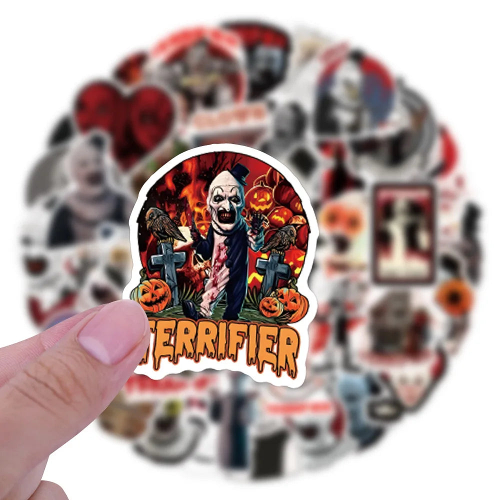 60Pcs Terrifier Halloween Graffiti Stickers Waterproof for Phone Luggage Water Bottle Skateboard Decoration by Geo’s Online Store