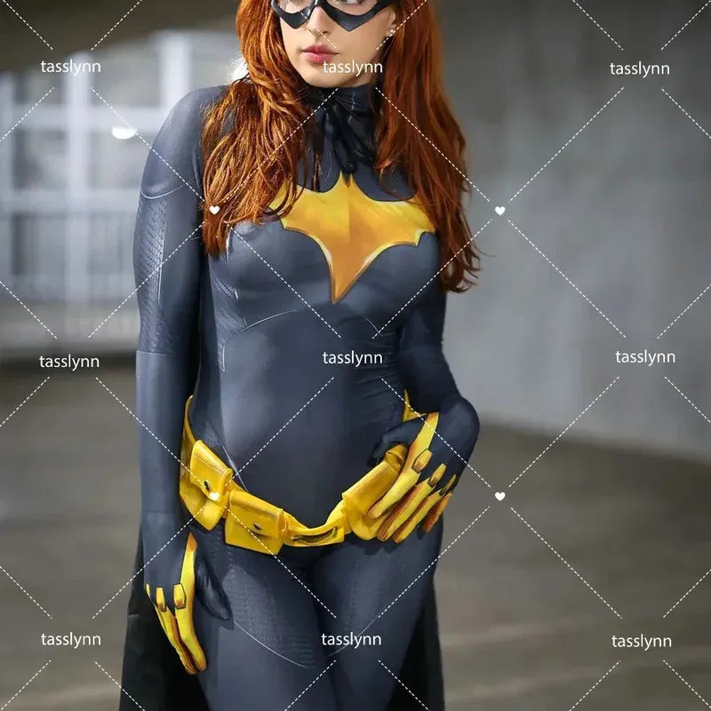 Bat Girls Cosplay Costumes Zentai Suit Bat Girl Bodysuit for Geek Girl Halloween Costumes for Women Excluding Cloak Belt Mask by Geo’s Online Store