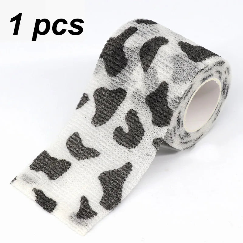 1/2/6 pcs Animal Printed Self Adhesive Tattoo Elastic Bandage 4.5m Sports Wrap Tape for Finger Joint Knee First Aid Kit Pet Tape by Geo’s Online Store