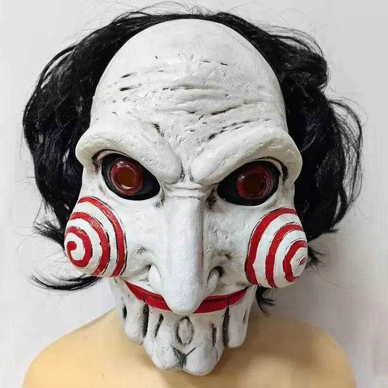 Horror Demon Jigsaw Saw Mask Cosplay Saw X Scary Killers Latex Helmet Party Costume Masks Adult One Size by Geo’s Online Store