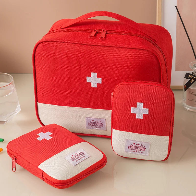 3 Pcs/set Portable Medical Storage Bag Camping Emergency First Aid Kit Organizer Home Outdoor Travel Bag by Geo’s Online Store