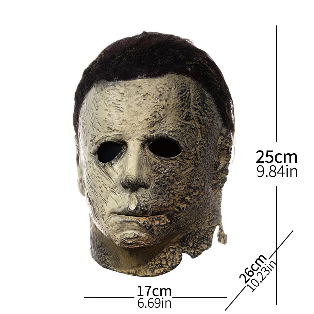 2022 Halloween Ends Michael Myers Horror Mask Cosplay Bloody Creepy Demon Killer Latex Helmet Party Carnival Costume Props by Geo’s Online Store
