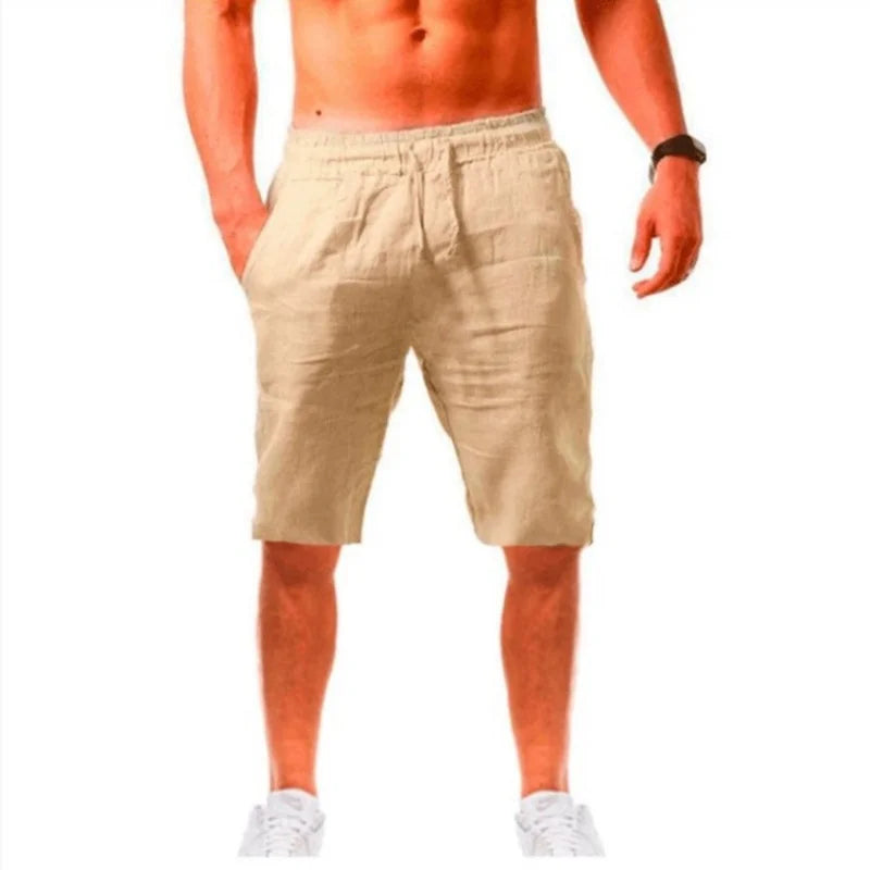 2025 Men's Cotton Shorts Pants Male Summer Breathable Solid Color Short Trousers Fitness Streetwear S-5XL 1PC by Geo’s Online Store