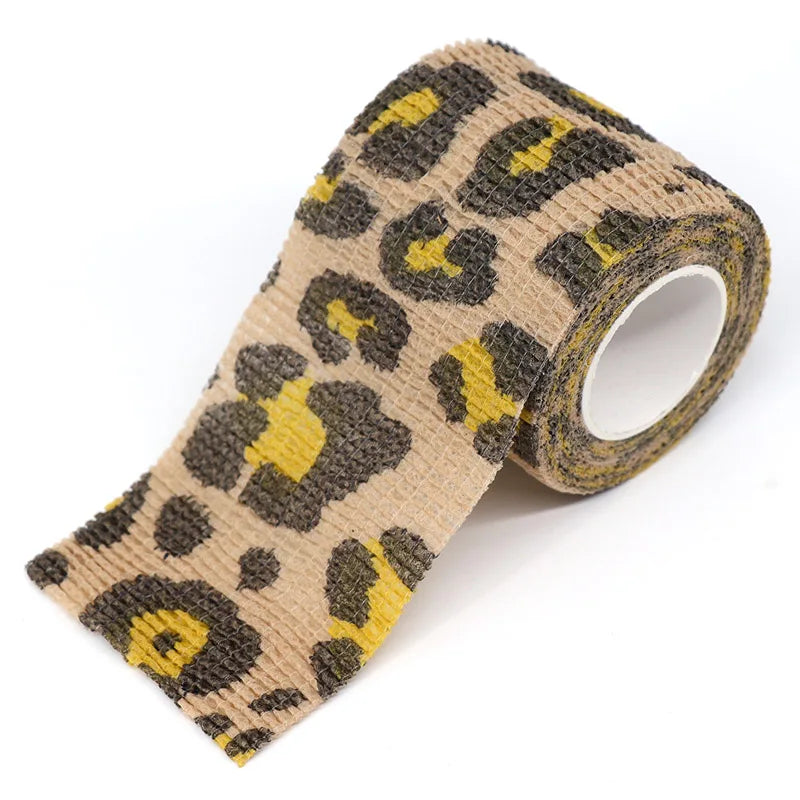 1/2/6 pcs Animal Printed Self Adhesive Tattoo Elastic Bandage 4.5m Sports Wrap Tape for Finger Joint Knee First Aid Kit Pet Tape by Geo’s Online Store