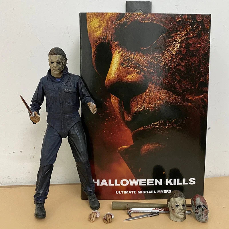 NECA Michael Myers Figure With LED Pumpkin Halloween Ultimate Action Figure Toy Doll Decor Christmas Gift Halloween Horror Toy by Geo’s Online Store