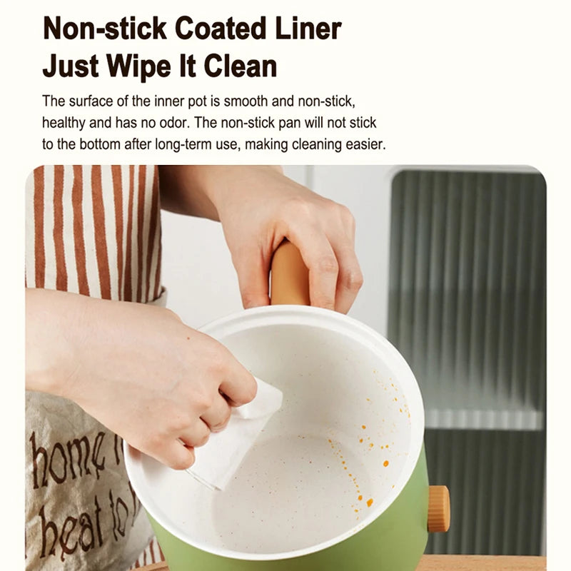 Electric Cooker Kitchen Appliance Double Layer Home for Hot Pot Cooking Soup Heater Multifunction Cooker Mini Non-stick Pan Pots by Geo’s Online Store