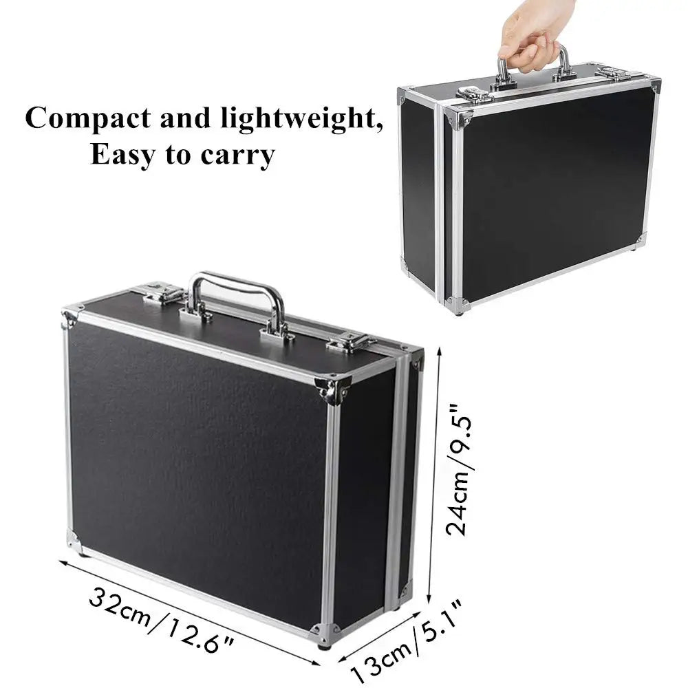 Large Tattoo Kit Case Box Aluminum Tattoo Machine Case Makeup Carry Box 2 Colors Storage Carrying Case for Tattoo Accessories by Geo’s Online Store