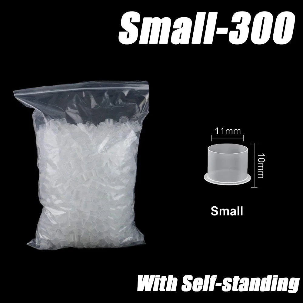 300/100PCS Disposable Tattoo Ink Cups with Base S/M/L Mixed Permanent Makeup Pigment Holder Caps Tattoo Accessories by Geo’s Online Store