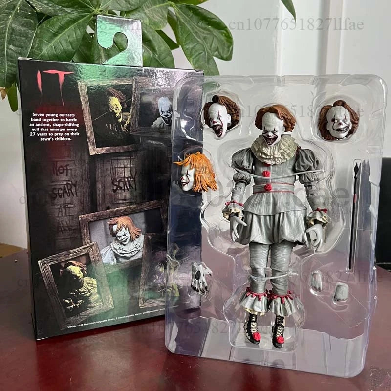 Pennywise Joker Figure Pennywise Joker Bill Toy Horror Doll Action Figure Model Toys Joint Movable Doll Bookshelf Ornament by Geo’s Online Store