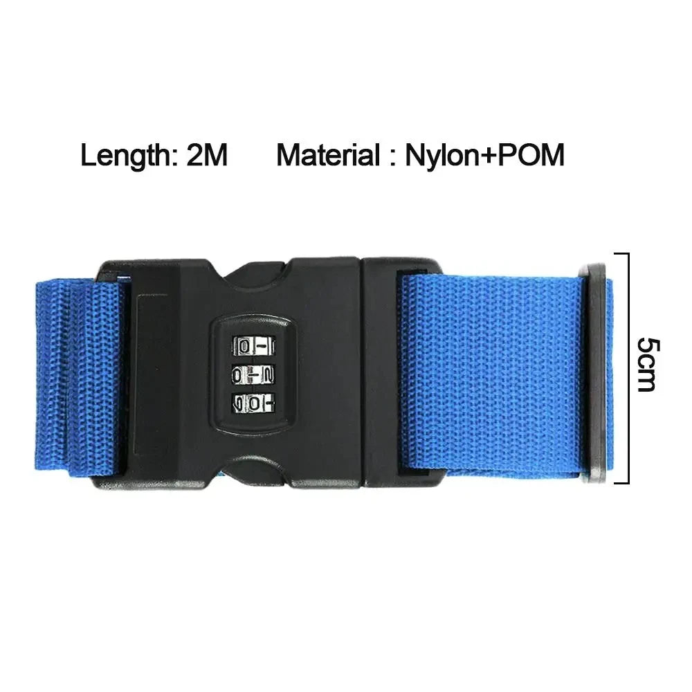 Adjustable Luggage Belts Strong Elastic Extra Safety Travel Suitcase Luggage Baggage Security Straps Tie Belt Carry On Straps by Geo’s Online Store