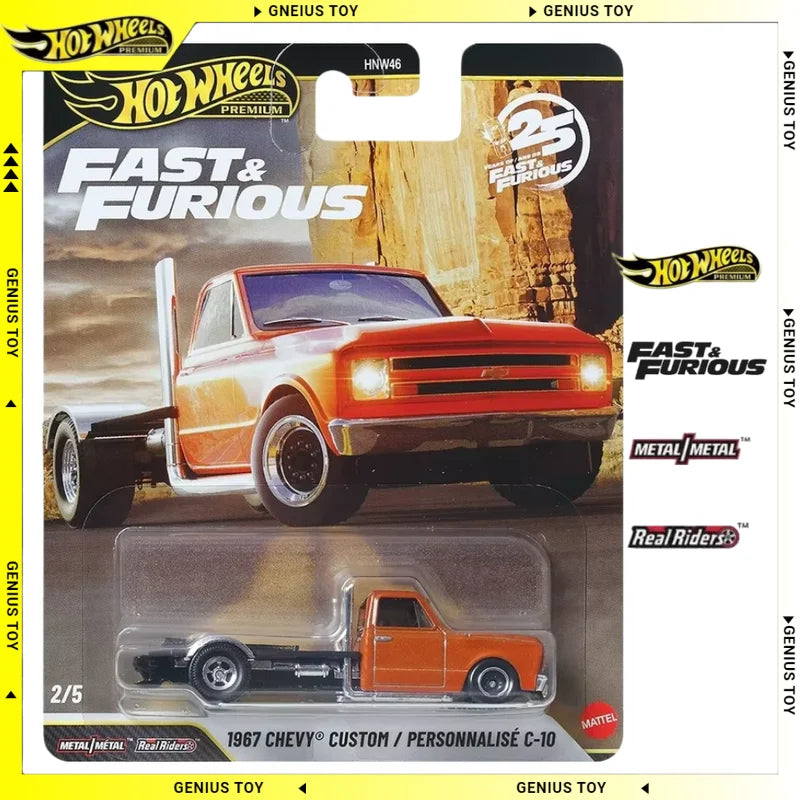 Hot Wheels Premium 2026 Fast & Furious 25th Anniv. 1967 CHEVY CUSTOM 1:64 Diecast Alloy Metal Body Classic Movie Car Collectible by Geo’s Online Store