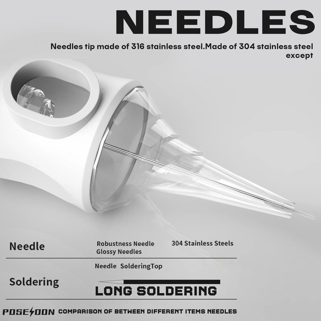 50Pcs Tattoo Needles POSEIDON V6 PRO MAX Tattoo Cartridge Needles New Disposable Safty Permanent Makeup Tattoo Needles Kit by Geo’s Online Store