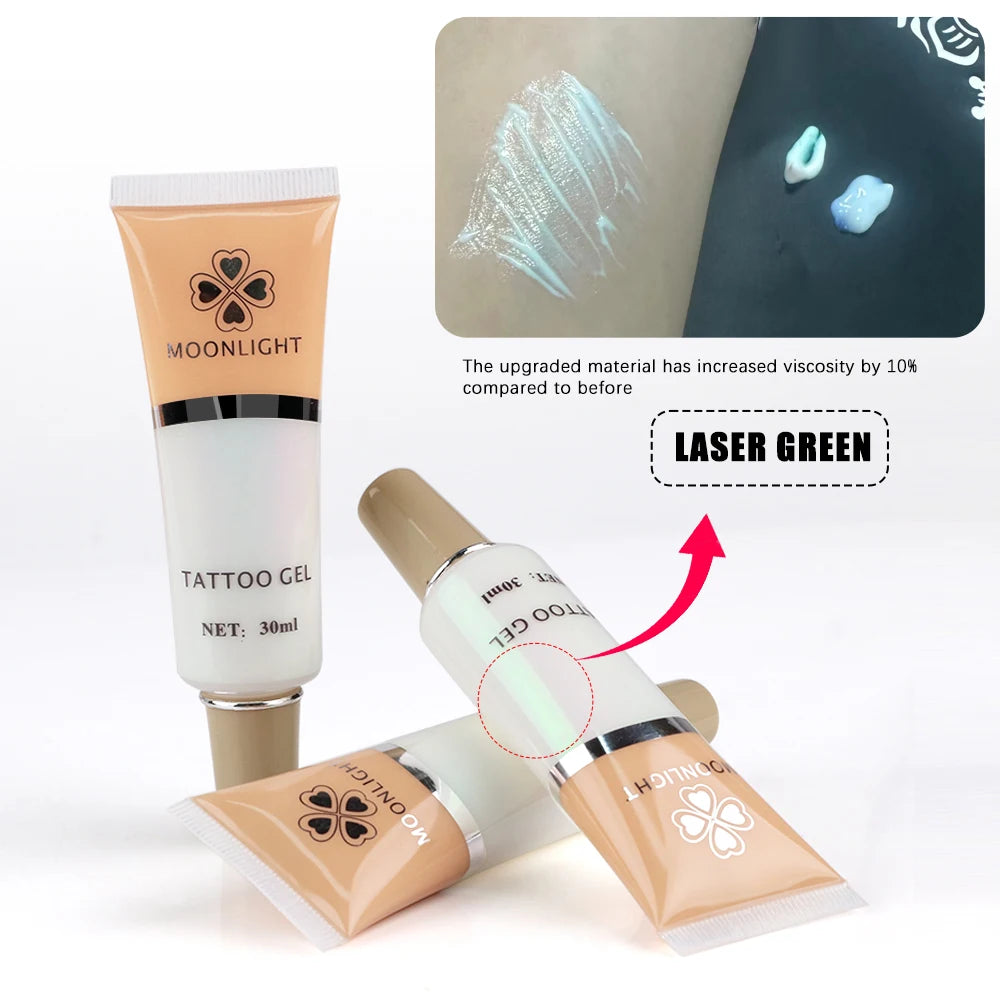 Tattoo Pattern Accessories White Glue 1/ 3 PCS White Flash Glue Tattoo Gel (30ml/bottle) For Temporary Tattoo Kit Body Art Kit by Geo’s Online Store