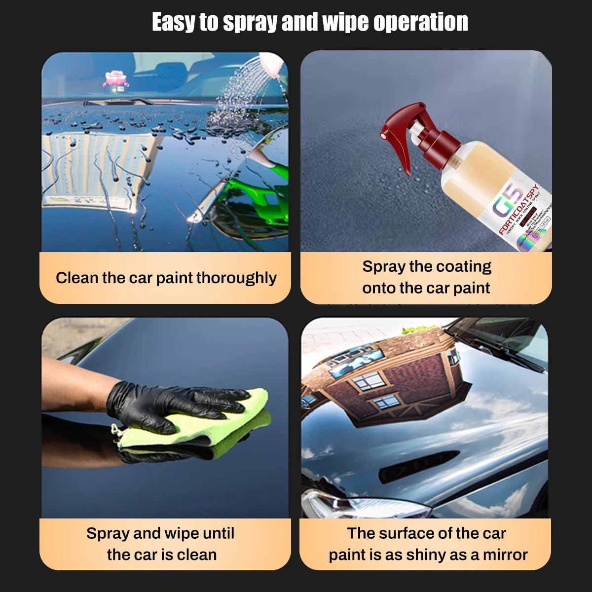 Car Ceramic Quick Coating Spray Super Hydrophobic High Protection Car Coating More Shine Multifunction Car Care Product by Geo’s Online Store