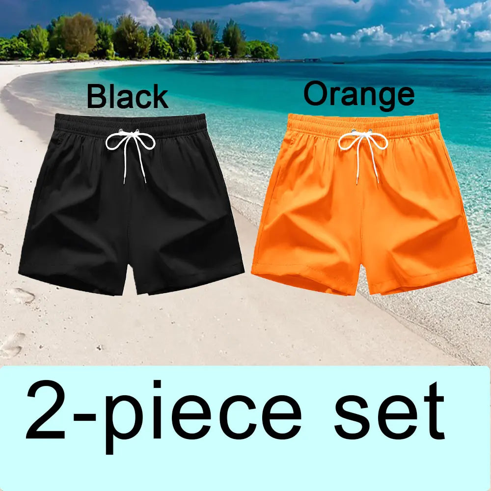 Swim Trunks Swim Shorts for Men Quick Dry Board Shorts Bathing Suit Breathable Drawstring With Pockets for Surfing Beach Summer by Geo’s Online Store