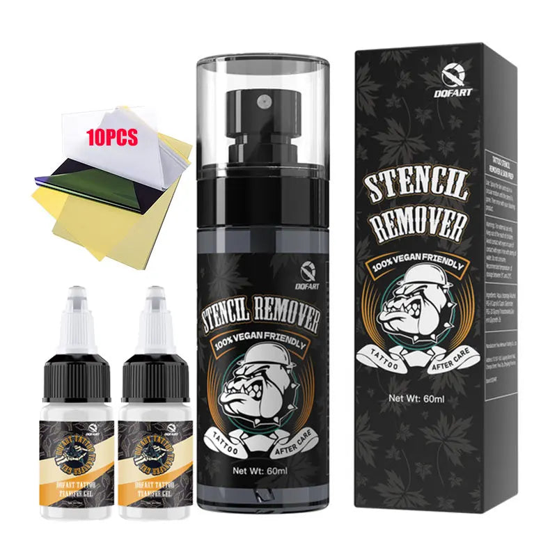 DQFART Tattoo Transfer Remover Spray Kit - Professional Correction Solution for Mistakes Safe Easy To Use for Beginners Artists by Geo’s Online Store