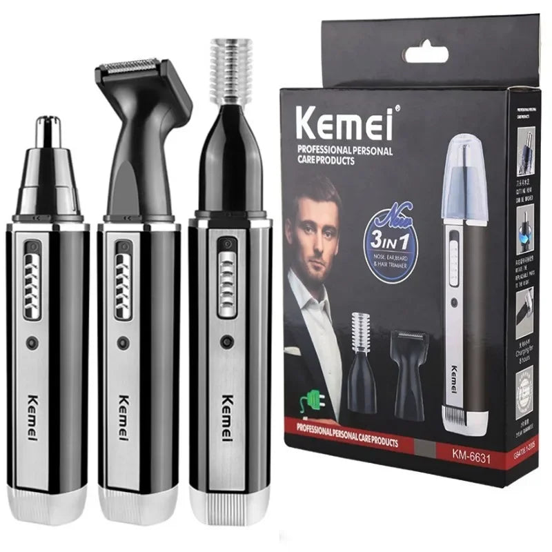Kemei KM-6630 6631 6632 trimmer for men Nose and ear trimmer Rechargeable Trimmer For Hair Beard Nose And Ear Cleaner Grooming by Geo’s Online Store
