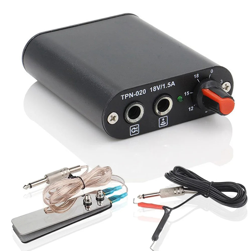 Mini Tattoo Power Supply Kit With Tattoo Machine Foot Pedal Switch Tattoo Source Controller With Plug For Machine Pen Body Art by Geo’s Online Store