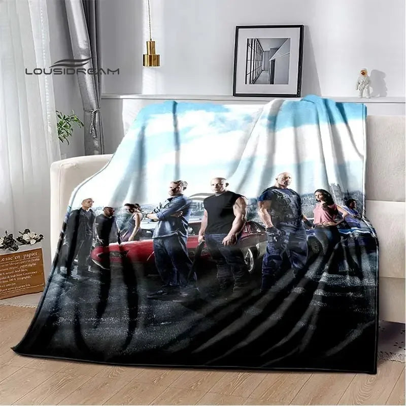 Movie Fast & Furious Flannel Blanket Racing Car Home Decoration Fluffy blanket Bedroom Bed Sofa Travel Camping thermal blanke by Geo’s Online Store
