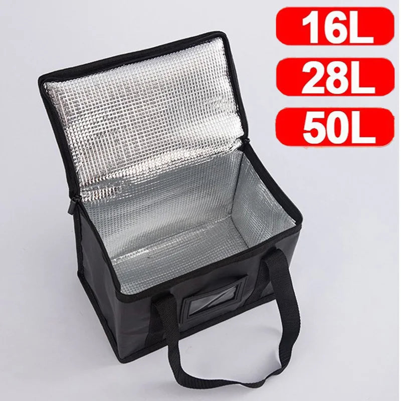 1pc Large Insulated Picnic Bags, Thermal Food Cooler Tote for Outdoor Camping Beach, Leakproof Portable Cooler Bag with Zipper by Geo’s Online Store