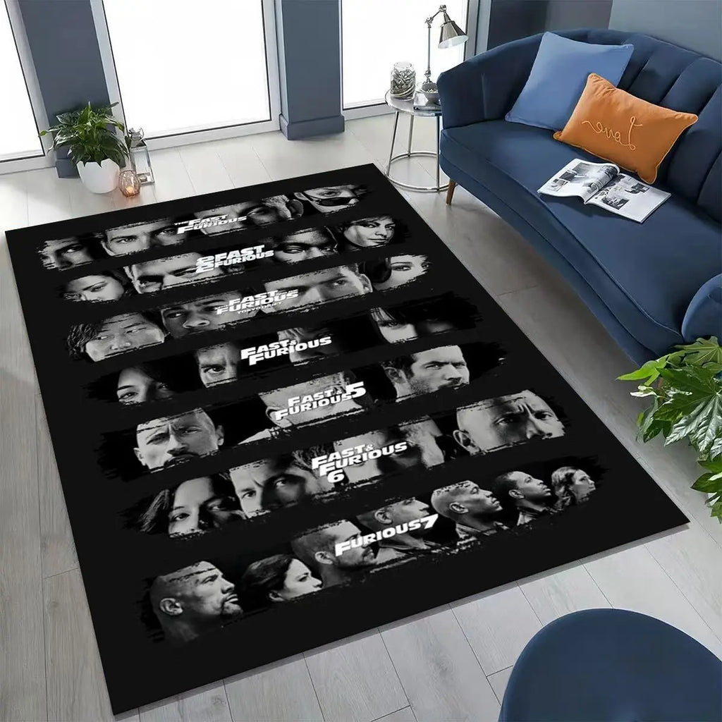 Fashion Fast & Furious X Dominic Art Carpet Rug for Bedroom Living Room Sofa Home Doormat Decor,Large Kid Non-slip Floor Mat by Geo’s Online Store