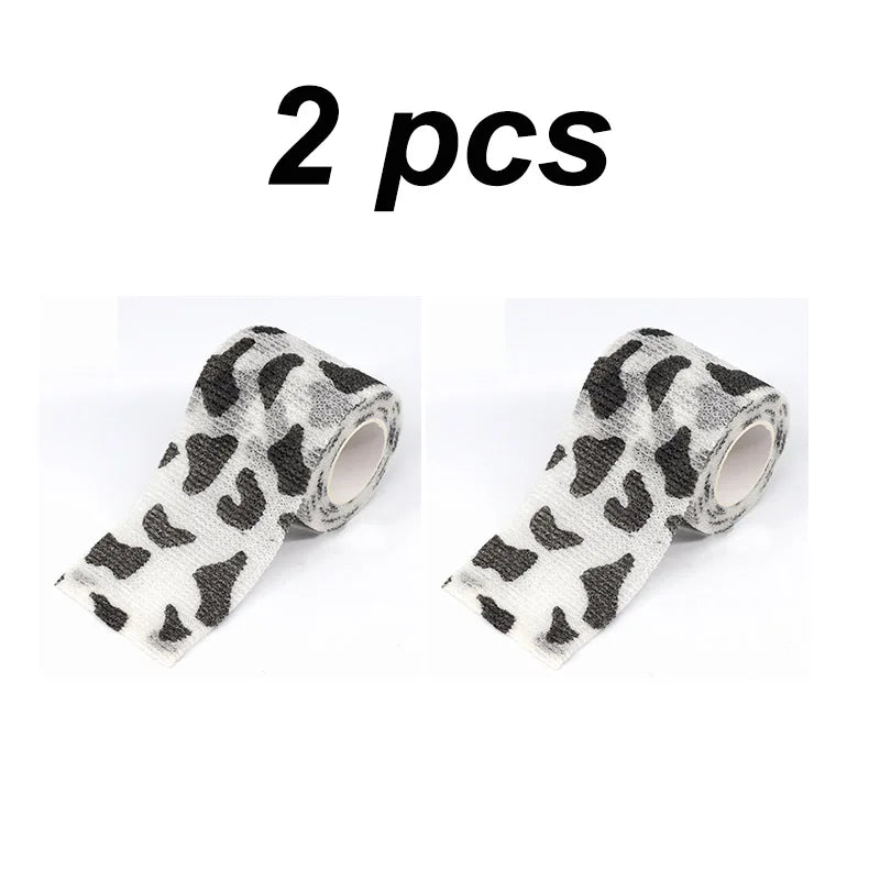 1/2/6 pcs Animal Printed Self Adhesive Tattoo Elastic Bandage 4.5m Sports Wrap Tape for Finger Joint Knee First Aid Kit Pet Tape by Geo’s Online Store