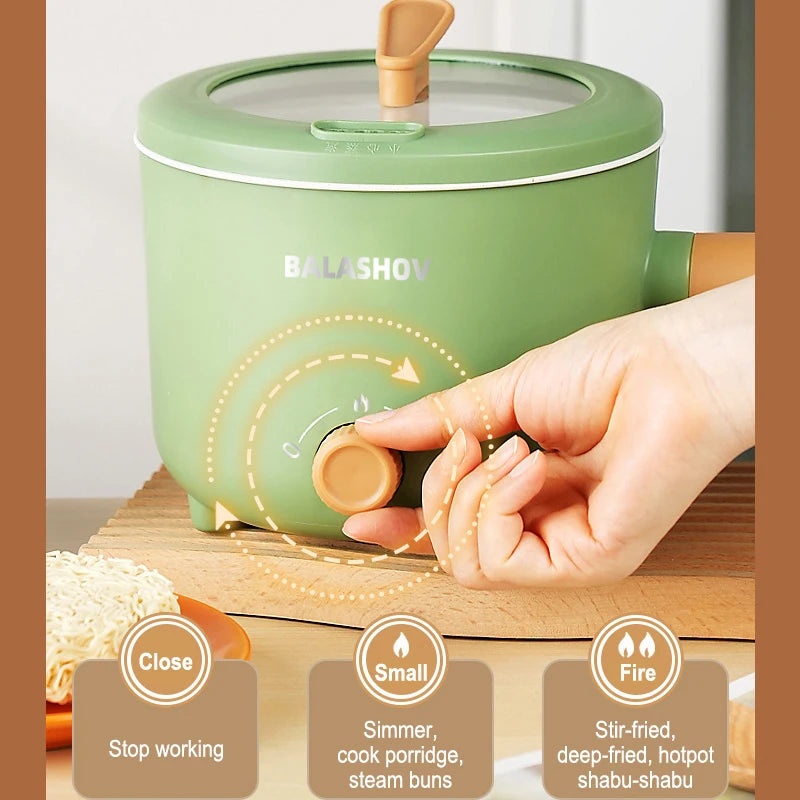 Electric Cooker Kitchen Appliance Double Layer Home for Hot Pot Cooking Soup Heater Multifunction Cooker Mini Non-stick Pan Pots by Geo’s Online Store