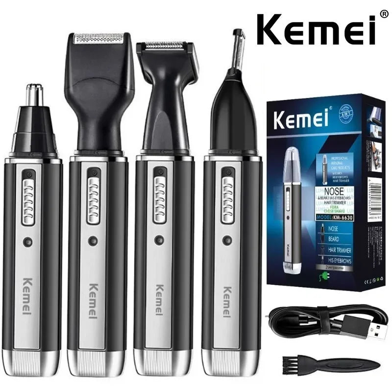 Kemei KM-6630 6631 6632 trimmer for men Nose and ear trimmer Rechargeable Trimmer For Hair Beard Nose And Ear Cleaner Grooming by Geo’s Online Store