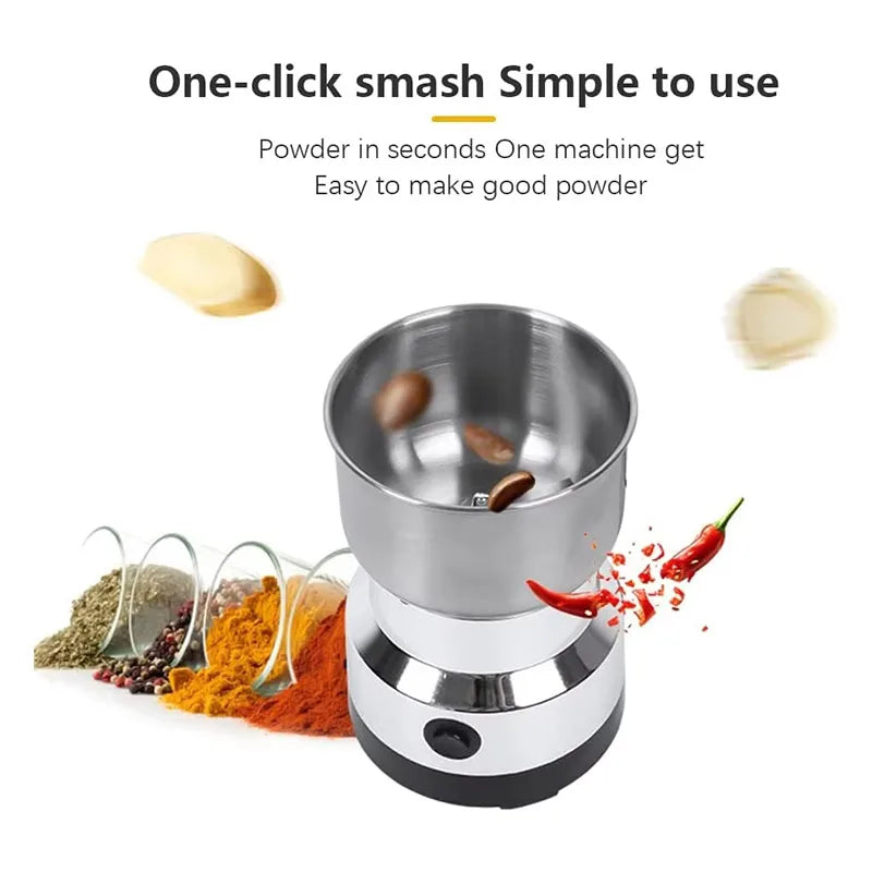 Kitchen Multifunctional 4 Blade Grain Grinder Coffee Chopping Home Electric Coffee Grinder Nut Bean Flavor Blender by Geo’s Online Store