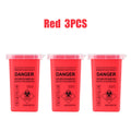 3 Colors Sharps Container Medical Needles Bin Biohazard Tattoo Piercing Needles Disposal Collect Box Tattoo Artist Waste Box by Geo’s Online Store