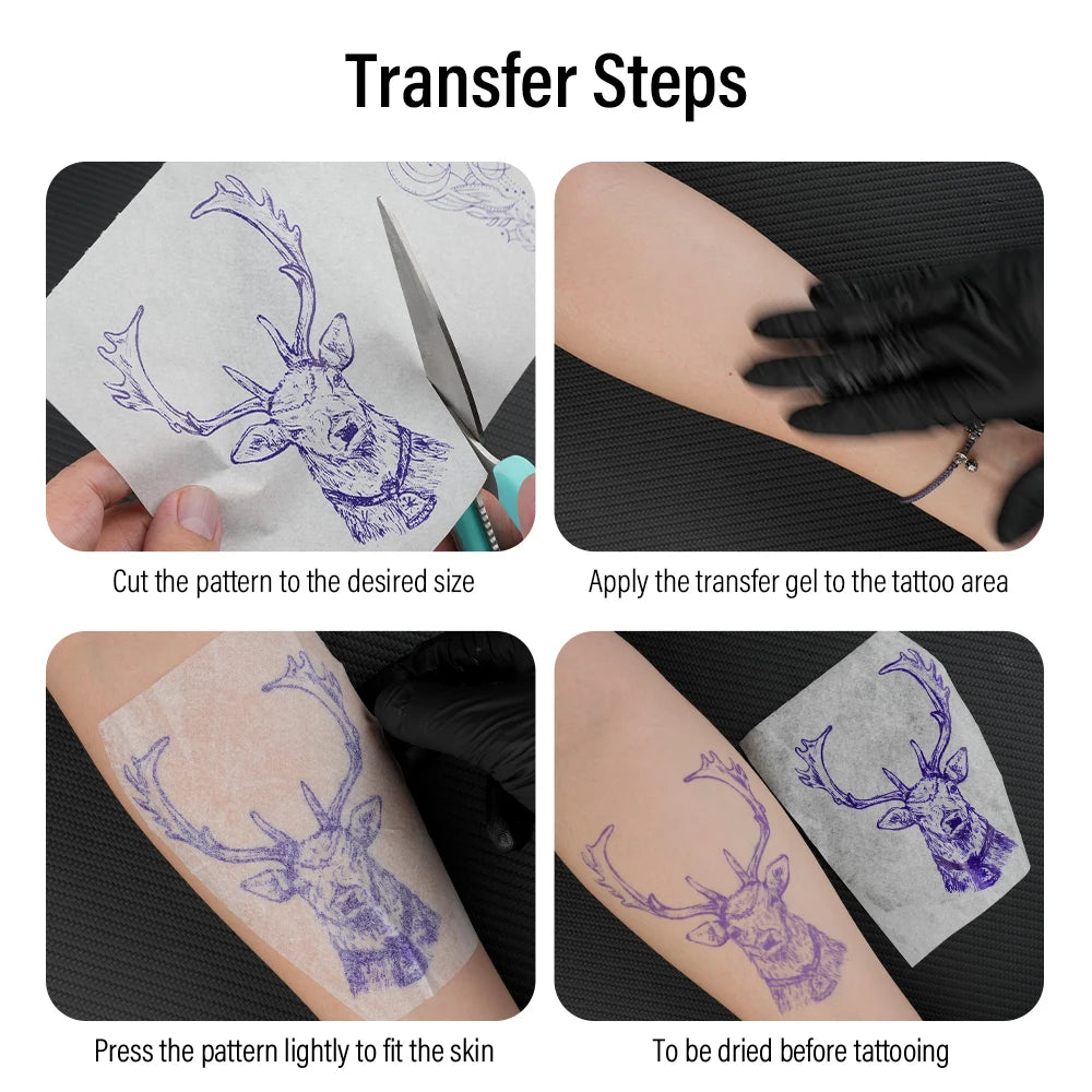 20/100pcs Tattoo Transfer Paper Carbon Thermal Stencil 4 Layered Sheet Tattoo Paper Copy Paper Tracing Paper for Tattoo Supplies by Geo’s Online Store
