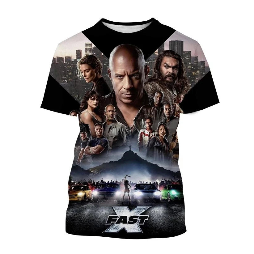 Fast And Furious 3D Print T-Shirts Men Women Fashion Streetwear Oversized Short Sleeve T Shirt Harajuku Male Tees Tops Clothing by Geo’s Online Store