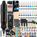 Professional Wireless Tattoo Machine Kit Rotary Tattoo Pen Kit with Wireless Power Supply Inks Needles for Tattoo Beginners Kits by Geo’s Online Store