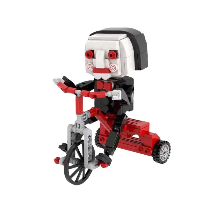 MOC Chainsaw Scary Puppet Billy Doll Building Blocks Horror Movie Murderer Action Figure Puzzle Display Decor Toy For Kid by Geo’s Online Store