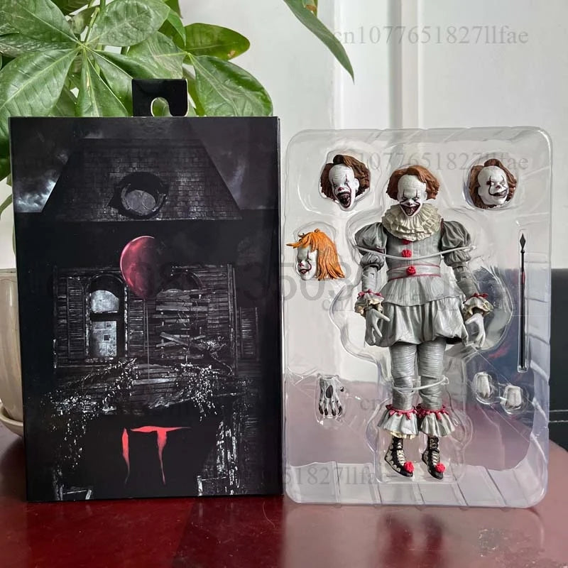 Pennywise Joker Figure Pennywise Joker Bill Toy Horror Doll Action Figure Model Toys Joint Movable Doll Bookshelf Ornament by Geo’s Online Store