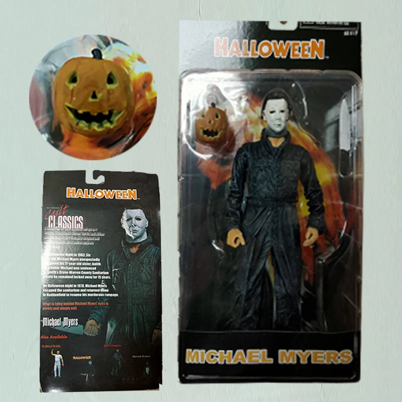 NECA Michael Myers Figure With LED Pumpkin Halloween Ultimate Action Figure Toy Doll Decor Christmas Gift Halloween Horror Toy by Geo’s Online Store