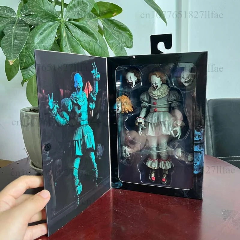 Pennywise Joker Figure Pennywise Joker Bill Toy Horror Doll Action Figure Model Toys Joint Movable Doll Bookshelf Ornament by Geo’s Online Store