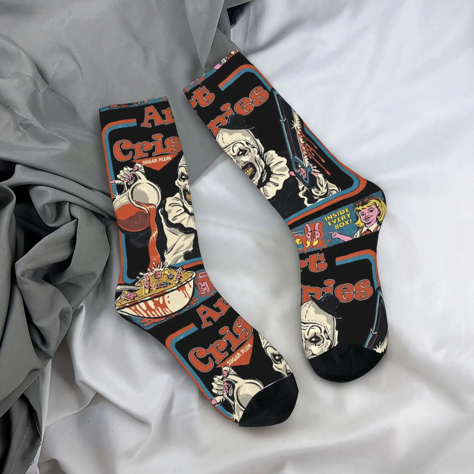 Terrifier Socks Autumn Horror Movie Stockings Retro Men Soft Breathable Socks Graphic Running Anti Bacterial Socks by Geo’s Online Store