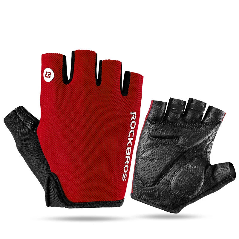 ROCKBROS Bike Gloves Half Finger Summer Breathable Anti-slip SBR Pad Shockproof MTB Road Bicycle Gloves Cycling Shorts Gloves by Geo’s Online Store