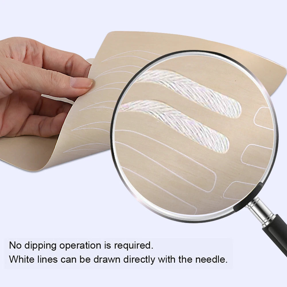 10pcs Microblading Eyebrow Practice Skin Silicone Tattoo Accessories Rubber Novice Make Up Trainning Fake Skin Beginner by Geo’s Online Store