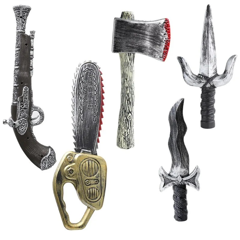 48.5cm/19.09in Plastics Fake Blood Knife Party Supplies Weapon Props Model Halloween Cosplay Funny Gift Collectible Outdoor Toys by Geo’s Online Store